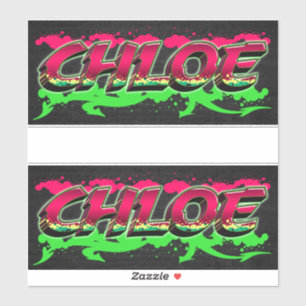 Chloe Vorname Name Graffiti Aufkleber Sticker
