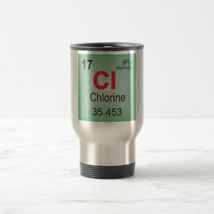 Chlorine Individual Element of the Periodic Table Travel Mug