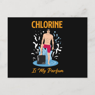 Chlorine Is My Partum - Swimmer Design Postcard