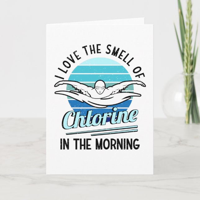 Chlorine Pool Swimming Club Swimming Teacher Card (Front)