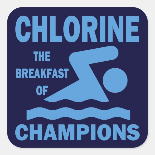 Chlorine The Breakfast of Champions Square Sticker (Front)