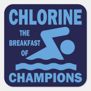 Chlorine The Breakfast of Champions Square Sticker