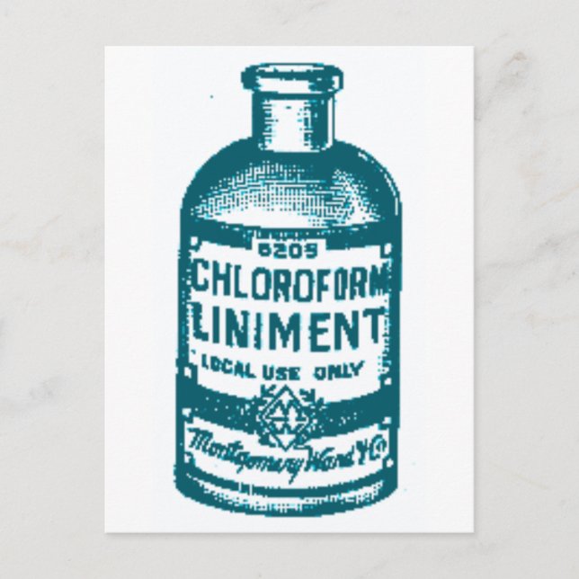 Chloroform bottle postcard (Front)