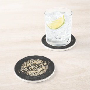 Chloroform Vintage Style Poison Label Coaster