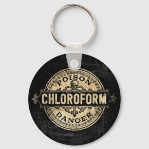 Chloroform Vintage Style Poison Label Key Ring