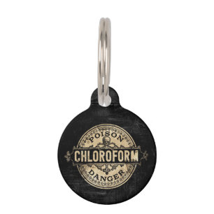 Chloroform Vintage Style Poison Label Pet Tag