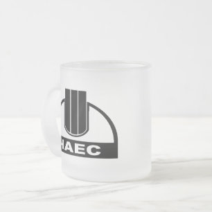 ChNPP/ЧАЭС (Chernobyl Nuclear Plant) Logo Mug, Frosted Glass Coffee Mug