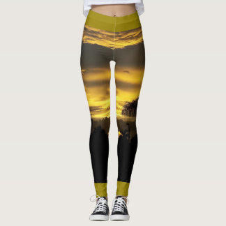 CHO DUSK SUN DESIGN LEGGINGS