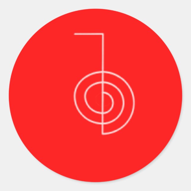 Cho Ku REi red Classic Round Sticker (Front)
