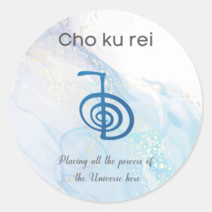 Cho Ku Rei Reiki Healing Symbol Classic Round Stic Sticker