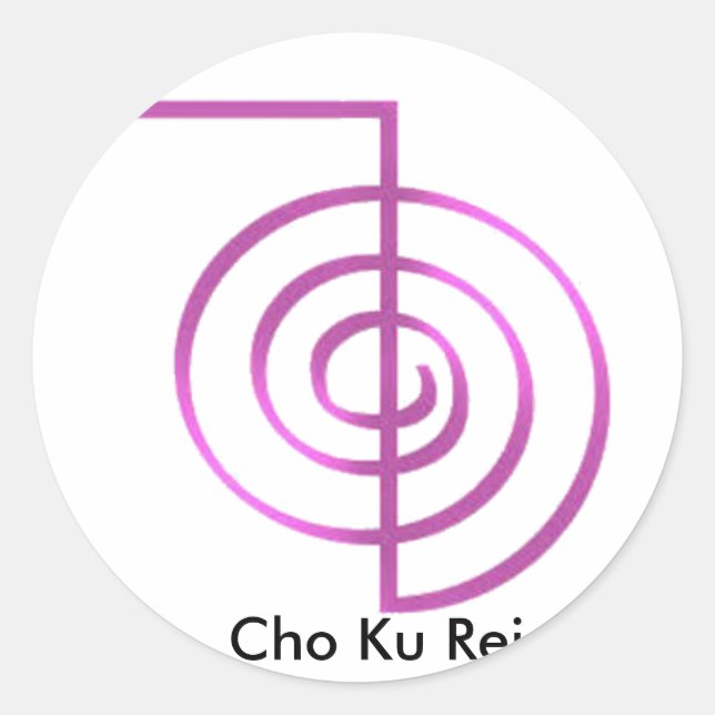 Cho Ku Rei Reiki Healing Symbol Classic Round Sticker (Front)