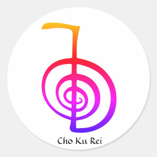 Cho Ku Rei, Reiki Power Symbol, Rainbow Stickers (Front)