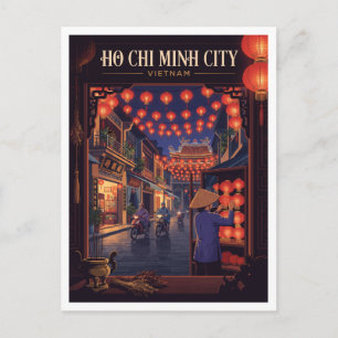 Cho Lon Chinatown lantern streets Ho Chi Minh City Postcard