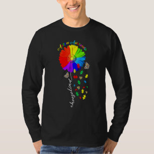 Cho Ose K Ind Autism Awareness Month Women Sunflow T-Shirt