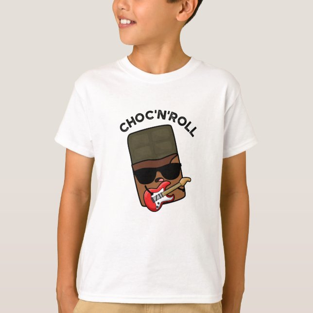 Choc And Roll Funny Chocolate Pun  T-Shirt (Front)
