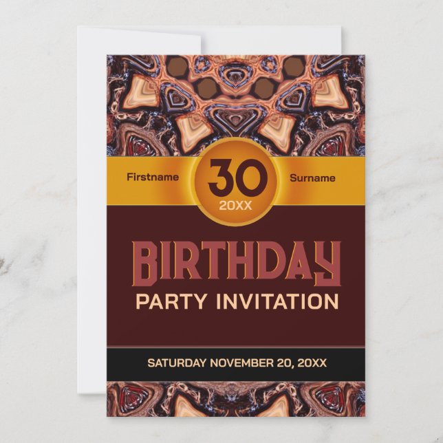 Choc Dots Earth Art Party Invitation (Front)