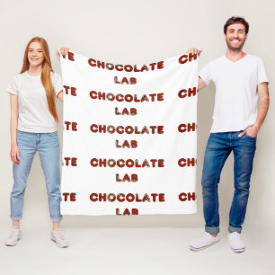 choc lab Canadian-Flag in name Fleece Blanket