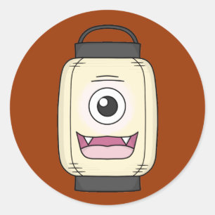 Chochin-obake (Paper Lantern Ghost) Classic Round Sticker