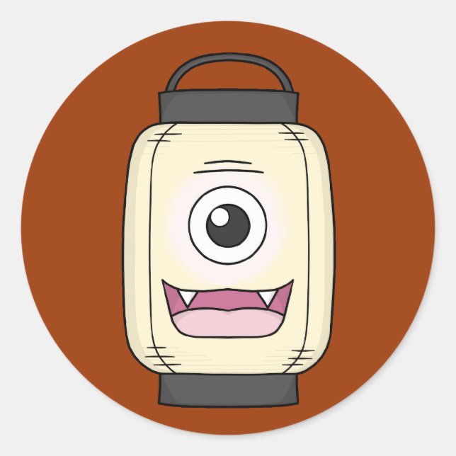 Chochin-obake (Paper Lantern Ghost) Classic Round Sticker (Front)