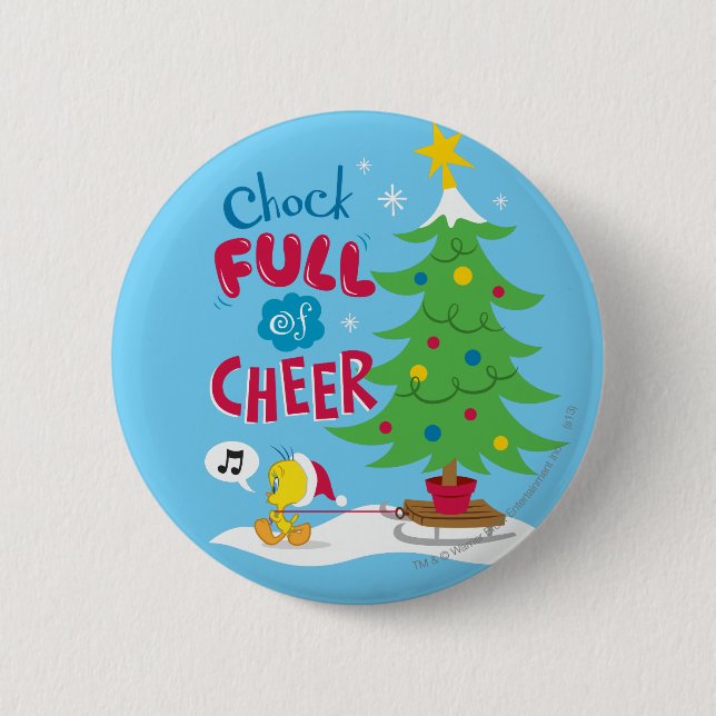 Chock Full Of Cheer 6 Cm Round Badge (Front)