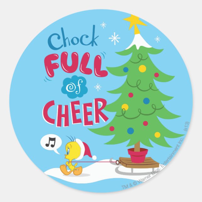 Chock Full Of Cheer Classic Round Sticker (Front)