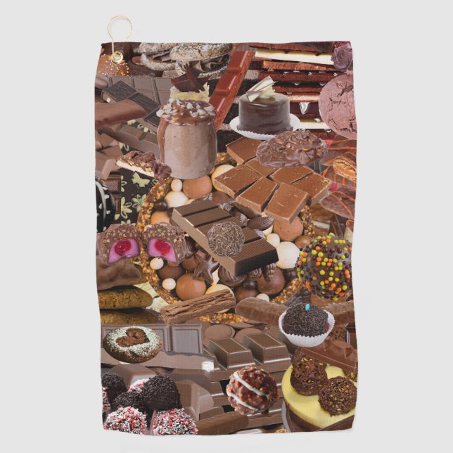 Chockablock chocs golf towel (Front)