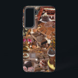 Chockablock chocs samsung galaxy case<br><div class="desc">For the mad chocaholic,  here’s enough chocolate to fly you up to chocolate heaven! Chocolate bars,  chocolate donuts,  chocolate cakes,  chocolate desserts,  chocolate ice-cream,  chocolate drinks and more! Mmmmmm,  yum!</div>