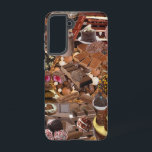 Chockablock chocs samsung galaxy case<br><div class="desc">For the mad chocaholic,  here’s enough chocolate to fly you up to chocolate heaven! Chocolate bars,  chocolate donuts,  chocolate cakes,  chocolate desserts,  chocolate ice-cream,  chocolate drinks and more! Mmmmmm,  yum!</div>