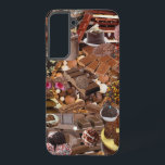 Chockablock chocs samsung galaxy case<br><div class="desc">For the mad chocaholic,  here’s enough chocolate to fly you up to chocolate heaven! Chocolate bars,  chocolate donuts,  chocolate cakes,  chocolate desserts,  chocolate ice-cream,  chocolate drinks and more! Mmmmmm,  yum!</div>
