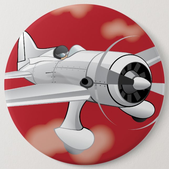 Chocks Away! 6 Cm Round Badge (Front)