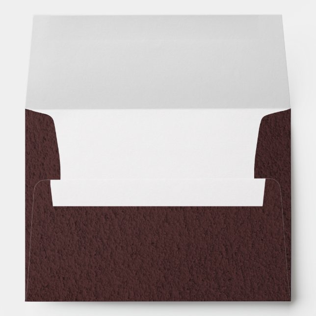 Choclate Brown lined white background Envelope (Back (Bottom))