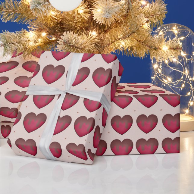 Choclate Covered Hearts Wrapping Paper (Holidays)