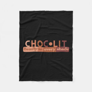 Choclit Brown Sugar Babe Afro Queen African Americ Fleece Blanket