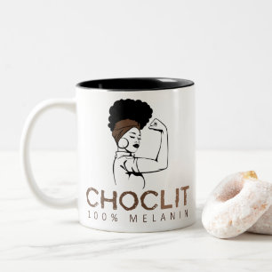 Choclit Strong Black Woman Two-Tone Coffee Mug