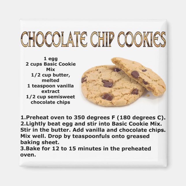 Chocloate Chip Cookies Magnet (Front)