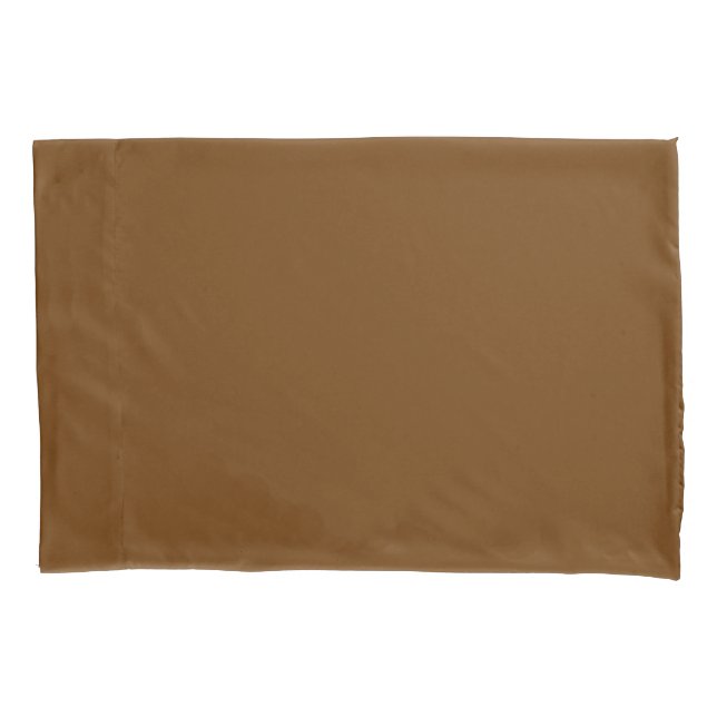 Choco Brown colour Easily Customise This Pillowcase (Front-Left)