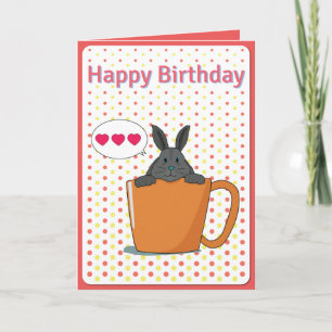 Choco bunny Happy Birthday Card