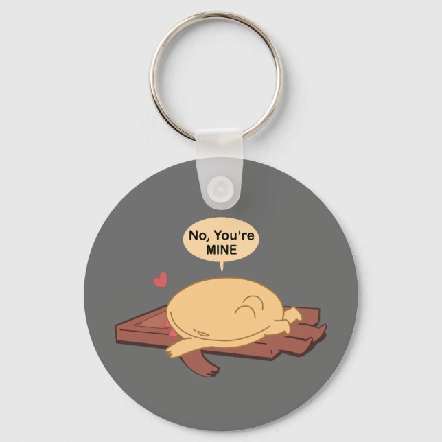 Choco Pancake Cute Lovers Together Key Ring (Front)