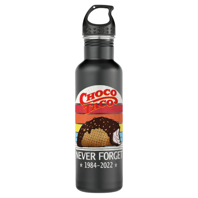 Choco Taco Never Forget Retro Style FunnyT-Shirt 710 Ml Water Bottle (Front)