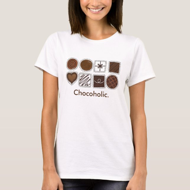 Chocoholic Box of Chocolates Bon Bons Chocolatier T-Shirt (Front)