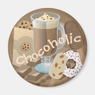 Chocoholic Chocolate Collage Magnet