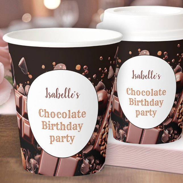 Chocoholic Hot Chocolate Cocoa Dark Paper Cups (Chocoholic Hot Chocolate Cocoa Dark Paper Cups)