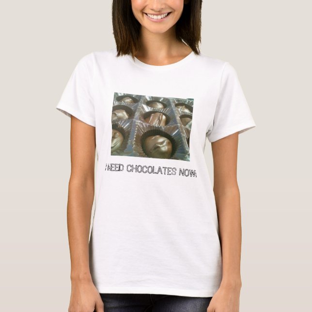 Chocoholic humour T-Shirt (Front)