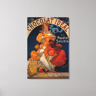 Chocolat Ideal Vintage PosterEurope Canvas Print