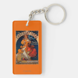 Chocolat Ideal Vintage PosterEurope Key Ring