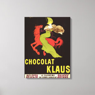 Chocolat Klaus Advertisement Poster Canvas Print