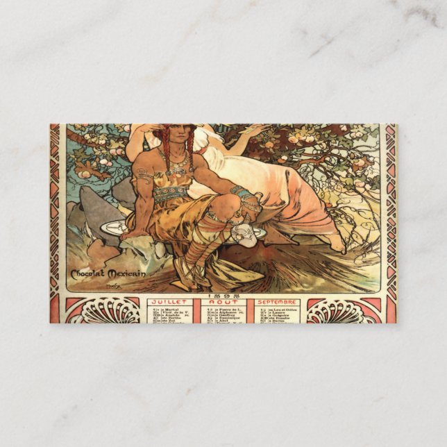 Chocolat Masson Alphonse Mucha Business Card (Front)