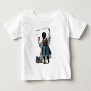 Chocolat Menier Little Girl Wall Writing  Baby T-Shirt