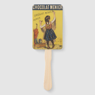 Chocolat Menier Little Girl Wall Writing Hand Fan