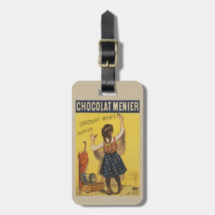 Chocolat Menier Little Girl Wall Writing  Luggage Tag